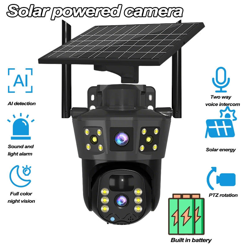 Solar WiFi Security Camera (No Electricity Needed)