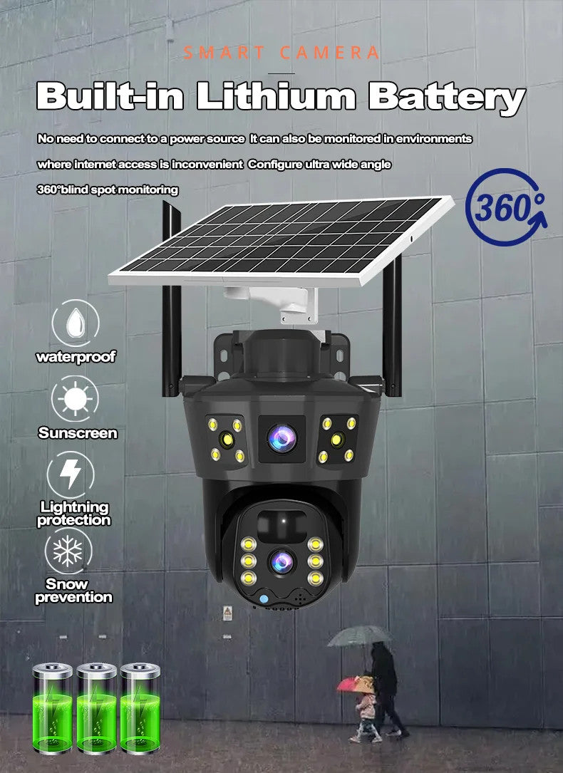 Solar WiFi Security Camera (No Electricity Needed)